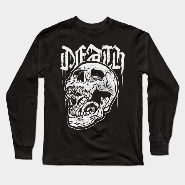 skull and snake Long Sleeve T-Shirt by naziees